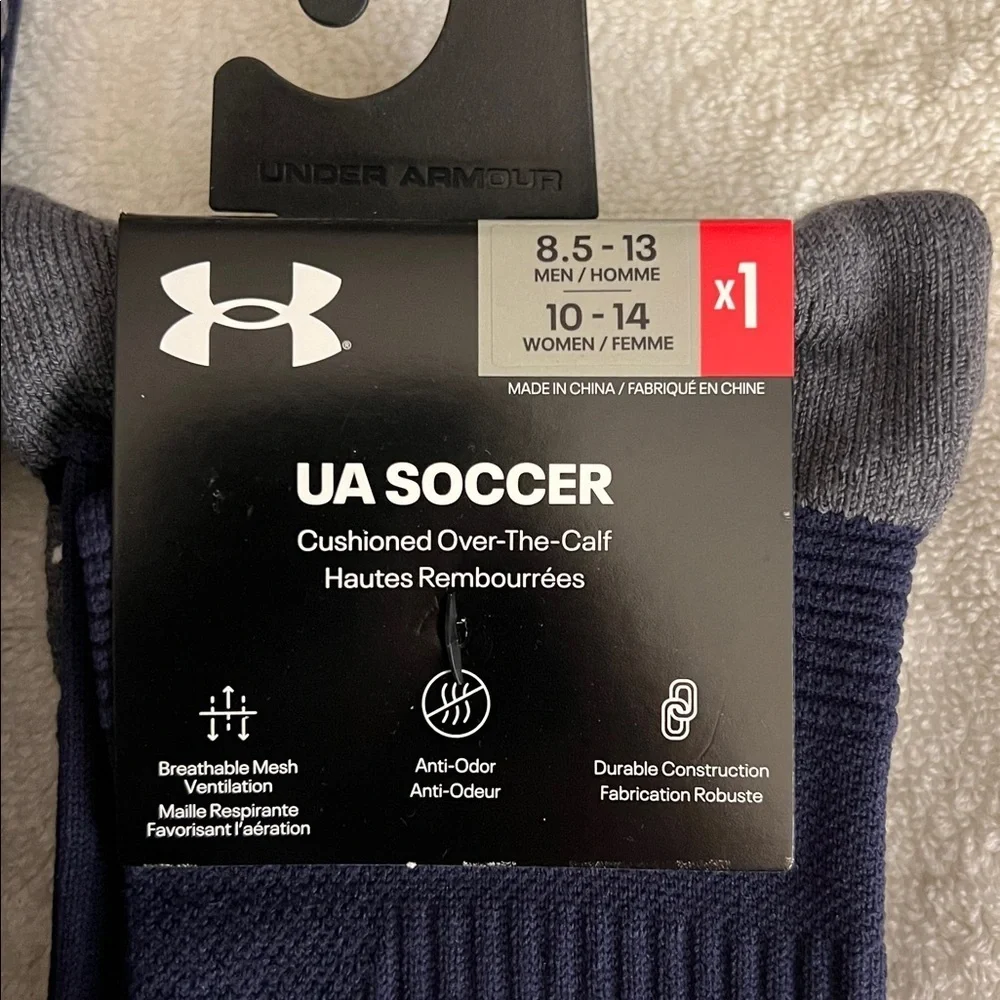 Under Armour Men's Navy Blue Athletic Soccer Socks